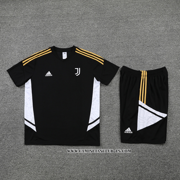 Chandal del Juventus 22-23 Manga Corta Negro - Pantalon Corto